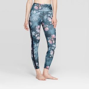 JoyLab Floral Stripe Moody Mum High Waist Leggings